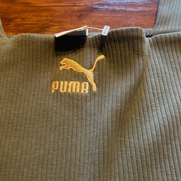 Puma Classics ribbed unitard in green size small - Picture 6 of 7